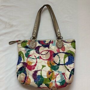 Colorful Coach purse.